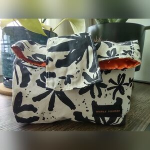 Merle Norman Vintage (New) Black and White Floral Make-up Bag